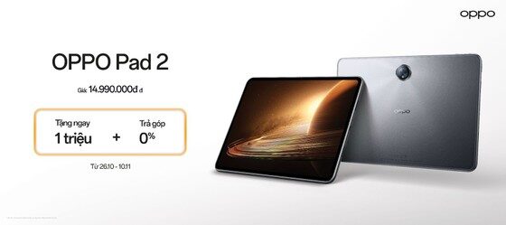 Mở bán OPPO Pad 2 tại thị trường Việt Nam, giá 14.99 triệu đồng