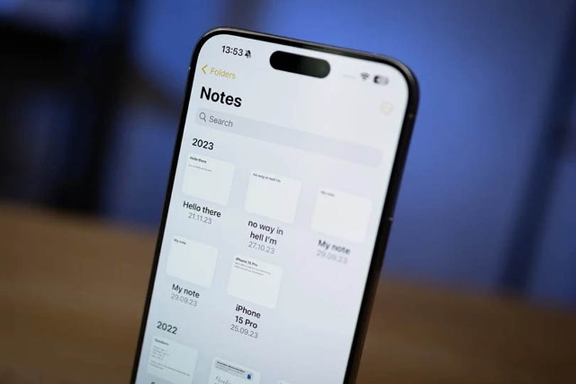 Ứng dụng Ghi chú (Notes) trên iPhone