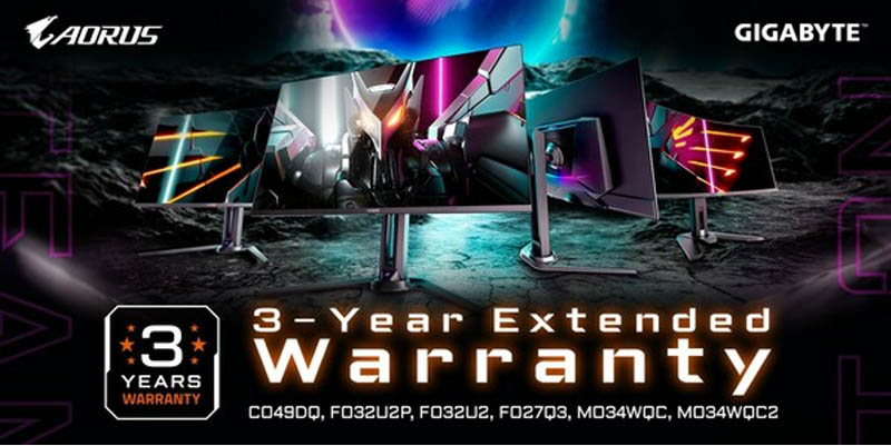 Nâng Tầm An Tâm: Màn Hình QD-OLED AORUS/GIGABYTE bảo hành lên đến 3 Năm
