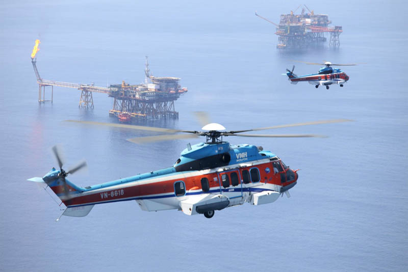 Đội trực thăng Super Puma của Tổng công ty Trực thăng Việt Nam đạt 75.000 giờ bay