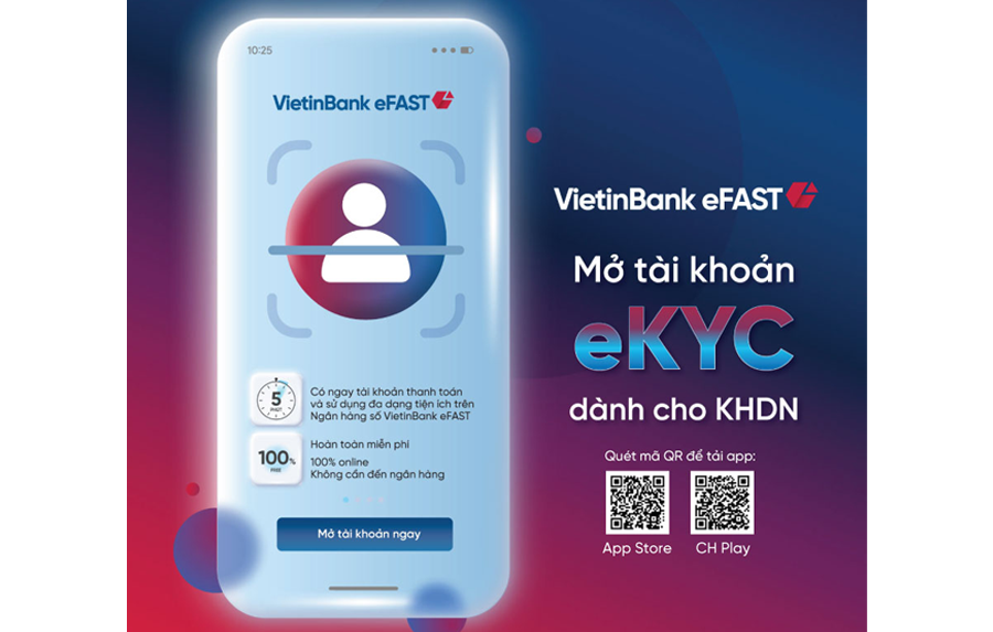 Mở tài khoản doanh nghiệp online với VietinBank eFAST