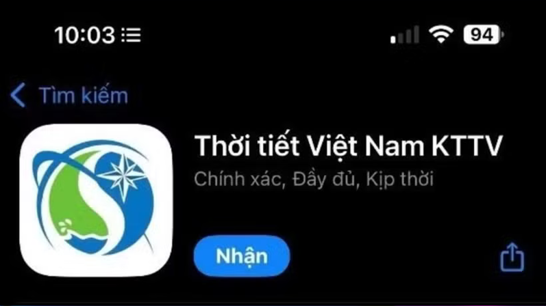 ứng dụng thời tiết Việt Nam