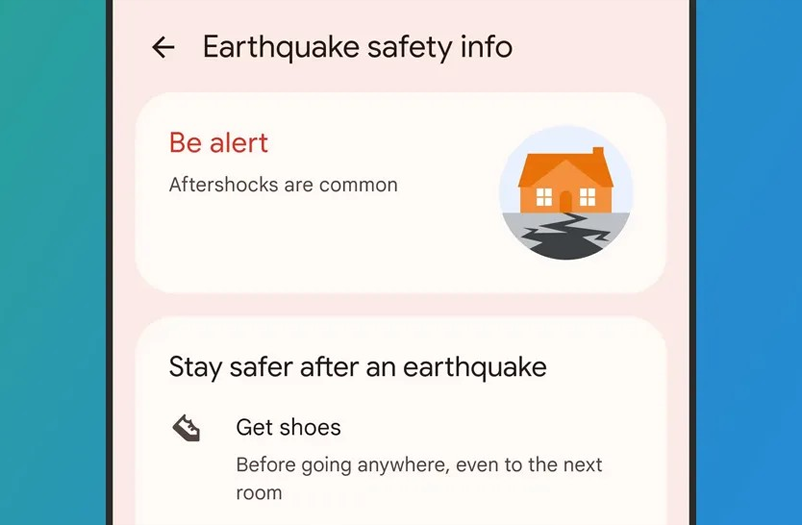tính năng Earthquake Alerts System