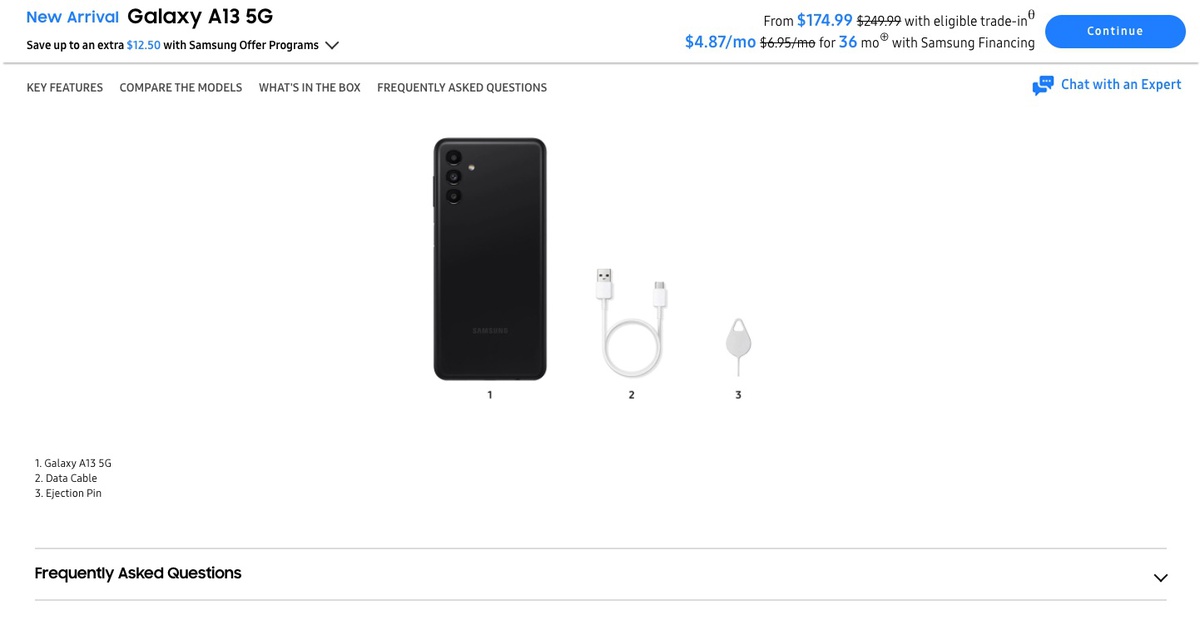 Samsung Galaxy A bán ra tại Mỹ không kèm sạc