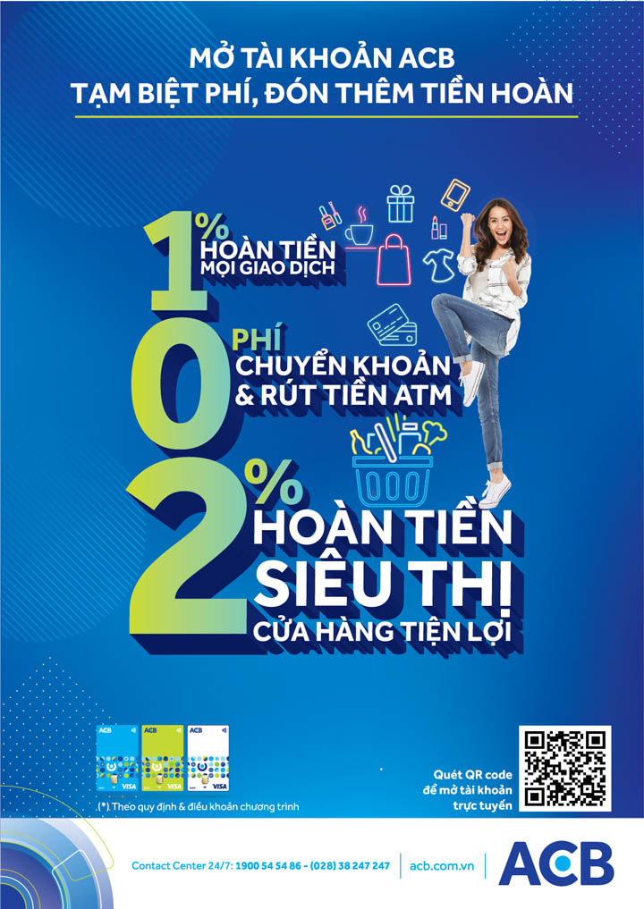 Sự độc đáo của gói tài khoản thanh toán 1-0-2 của ACB