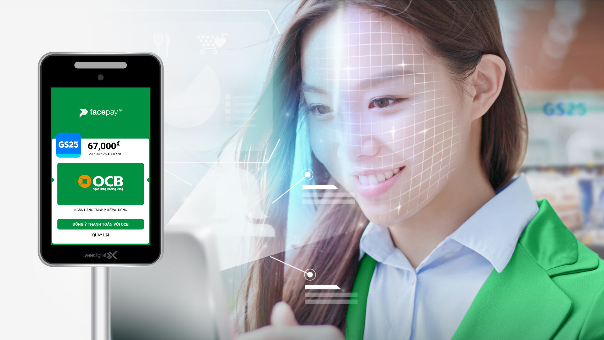OCB triển khai thành công tính năng Facepay