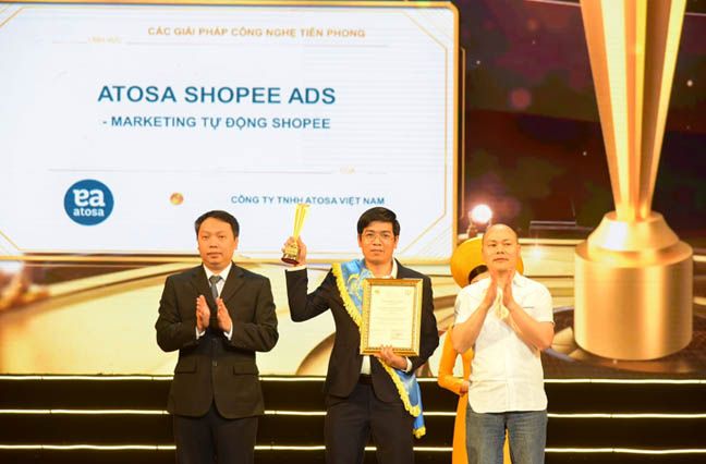 Atosa Shopee Ads đạt giải Sao Khuê 2022 hạng mục Giải pháp Công nghệ Tiên phong cho ngành TMĐT
