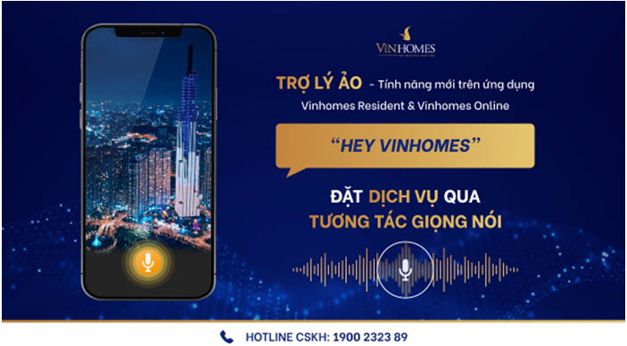 Ra mắt trợ lý ảo trên ứng dụng Vinhomes Resident và Vinhomes Online