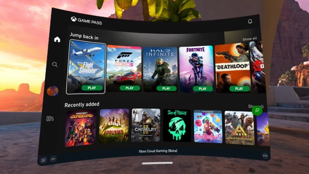 Xbox Cloud Gaming sắp đến với kính Meta Quest