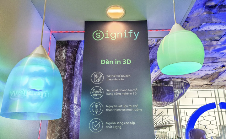 Signify trình diễn công nghệ đèn in 3D thân thiện môi trường