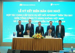 VNPT cùng Vietnam Airlines triển khai kết nối internet trên máy bay