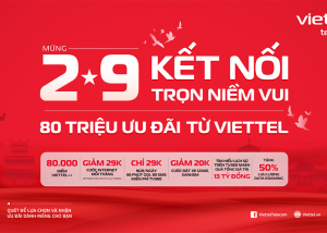 Viettel tung 80 triệu ưu đãi mừng Quốc khánh 2/9