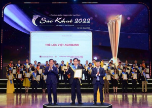 Thẻ Agribank Lộc Việt giành giải thưởng Sao Khuê 2022