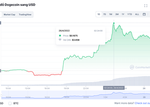 Tiền điện tử Dogecoin tăng vọt