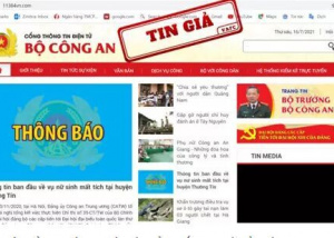 Giả mạo website Bộ công an giả nhằm chiếm đoạt tài sản