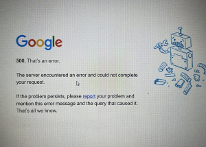 Google bị sập trên toàn cầu