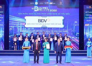 Ứng dụng BIDV SmartBanking nhận giải thưởng Chuyển đổi số Việt Nam 2022
