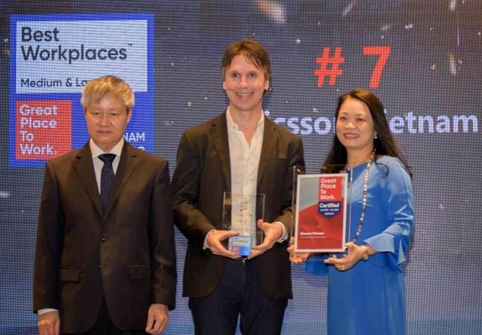Ericsson Việt Nam được vinh danh top 10 nơi làm việc tốt nhất 2022